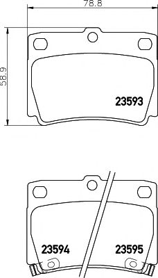 HELLA 8db355009501 -  Комплект тормозных колодок, дисковый тормоз