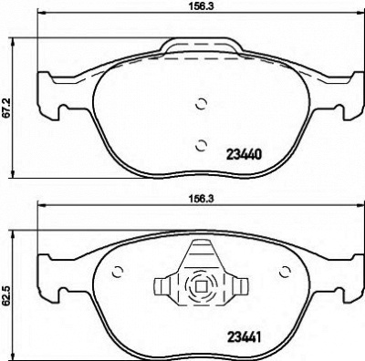 HELLA 8db355009561 -  Комплект тормозных колодок, дисковый тормоз