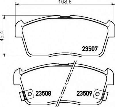 HELLA 8db355009631 -  Комплект тормозных колодок, дисковый тормоз