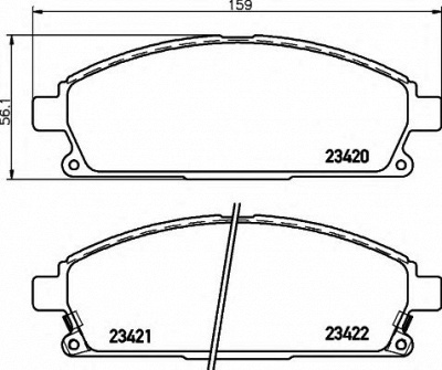 HELLA 8db355009661 -  Комплект тормозных колодок, дисковый тормоз