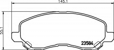 HELLA 8db355009671 -  Комплект тормозных колодок, дисковый тормоз