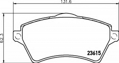 HELLA 8db355009761 -  Комплект тормозных колодок, дисковый тормоз