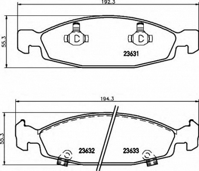 HELLA 8db355009881 -  Комплект тормозных колодок, дисковый тормоз