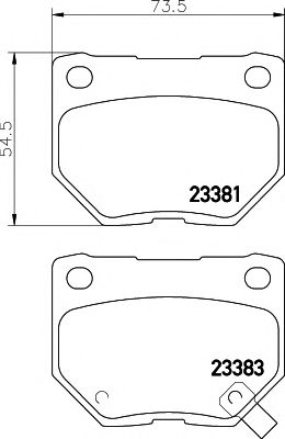 HELLA 8db355009901 -  Комплект тормозных колодок, дисковый тормоз