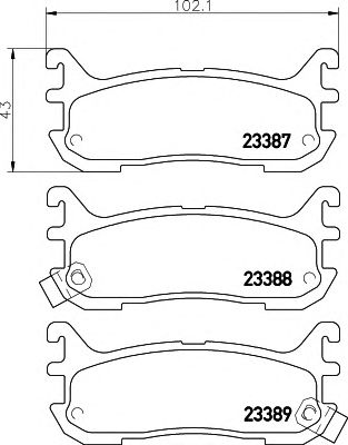 HELLA 8db355009911 -  Комплект тормозных колодок, дисковый тормоз