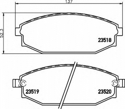 HELLA 8db355009961 -  Комплект тормозных колодок, дисковый тормоз