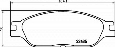 HELLA 8db355010041 -  Комплект тормозных колодок, дисковый тормоз