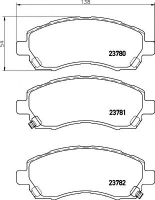 HELLA 8db355010121 -  Комплект тормозных колодок, дисковый тормоз
