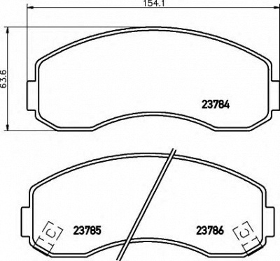 HELLA 8db355010131 -  Комплект тормозных колодок, дисковый тормоз