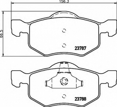 HELLA 8db355010141 -  Комплект тормозных колодок, дисковый тормоз