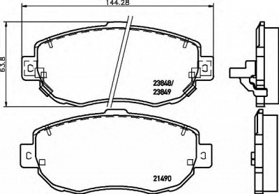 HELLA 8db355010151 -  Комплект тормозных колодок, дисковый тормоз