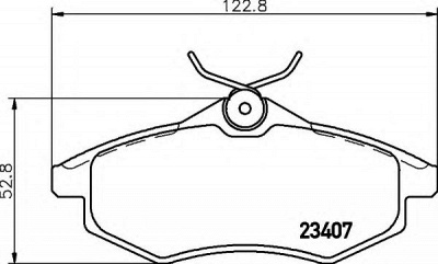 HELLA 8db355010161 -  Комплект тормозных колодок, дисковый тормоз