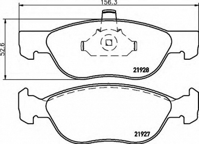 HELLA 8db355010181 -  Комплект тормозных колодок, дисковый тормоз