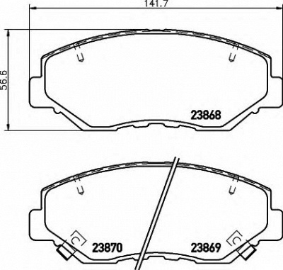 HELLA 8db355010231 -  Комплект тормозных колодок, дисковый тормоз