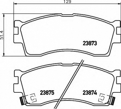 HELLA 8db355010251 -  Комплект тормозных колодок, дисковый тормоз