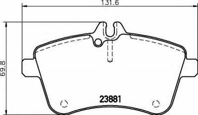 HELLA 8db355010331 -  Комплект тормозных колодок, дисковый тормоз