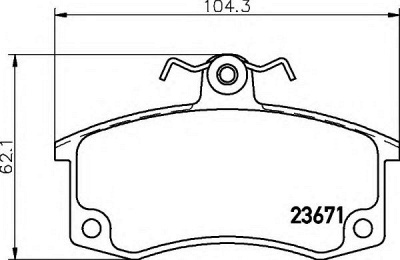 HELLA 8db355010341 -  Комплект тормозных колодок, дисковый тормоз