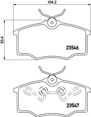 HELLA 8db355010371 -  Комплект тормозных колодок, дисковый тормоз