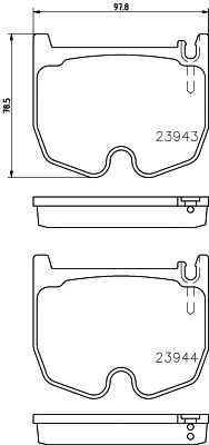 HELLA 8db355010381 -  Комплект тормозных колодок, дисковый тормоз