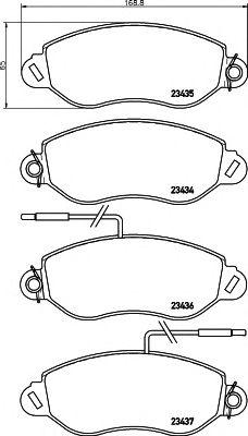 HELLA 8db355010531 -  Комплект тормозных колодок, дисковый тормоз