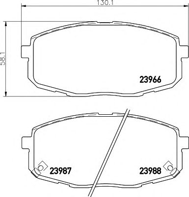 HELLA 8db355010611 -  Комплект тормозных колодок, дисковый тормоз