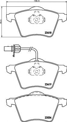 HELLA 8db355010631 -  Комплект тормозных колодок, дисковый тормоз