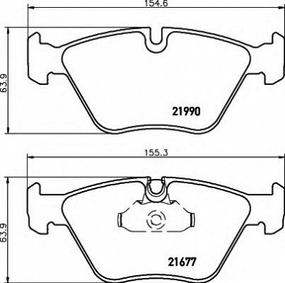 HELLA 8db355010711 -  Комплект тормозных колодок, дисковый тормоз