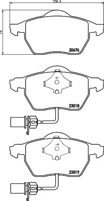 HELLA 8db355010731 -  Комплект тормозных колодок, дисковый тормоз