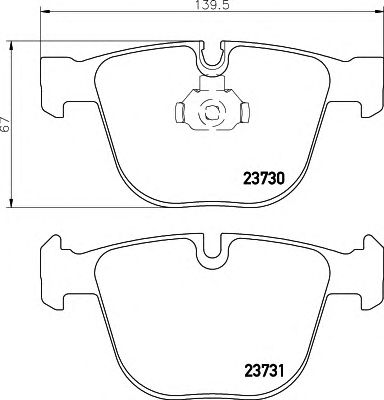 HELLA 8db355010751 -  Комплект тормозных колодок, дисковый тормоз