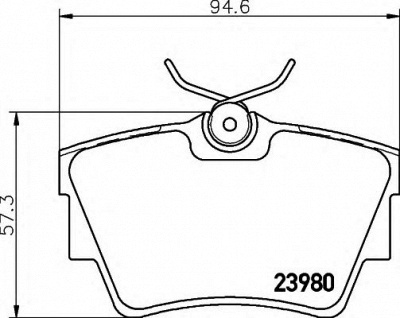 HELLA 8db355010761 -  Комплект тормозных колодок, дисковый тормоз