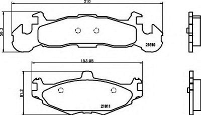 HELLA 8db355010771 -  Комплект тормозных колодок, дисковый тормоз