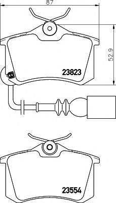 HELLA 8db355010781 -  Комплект тормозных колодок, дисковый тормоз