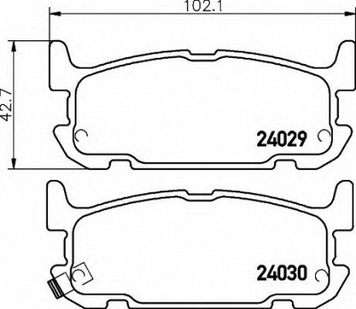 HELLA 8db355010931 -  Комплект тормозных колодок, дисковый тормоз