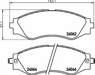HELLA 8db355010951 -  Комплект тормозных колодок, дисковый тормоз