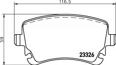 HELLA 8db355010971 -  Комплект тормозных колодок, дисковый тормоз