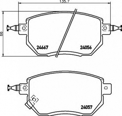 HELLA 8db355011101 -  Комплект тормозных колодок, дисковый тормоз