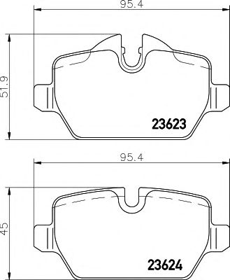 HELLA 8db355011271 -  Комплект тормозных колодок, дисковый тормоз