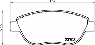 HELLA 8db355011331 -  Комплект тормозных колодок, дисковый тормоз