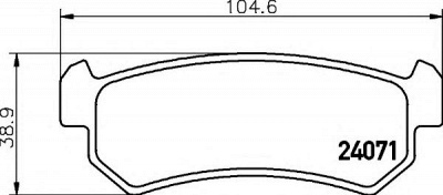 HELLA 8db355011451 -  Комплект тормозных колодок, дисковый тормоз