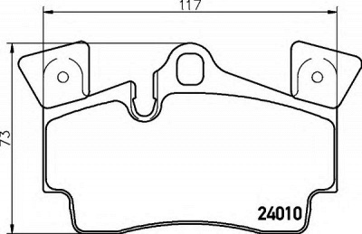 HELLA 8db355011471 -  Комплект тормозных колодок, дисковый тормоз