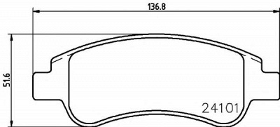HELLA 8db355011521 -  Комплект тормозных колодок, дисковый тормоз