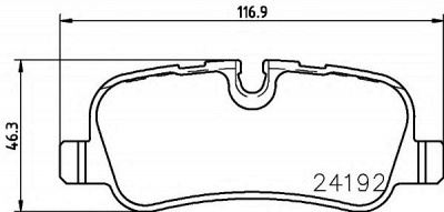 HELLA 8db355011981 -  Комплект тормозных колодок, дисковый тормоз
