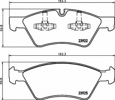HELLA 8db355012011 -  Комплект тормозных колодок, дисковый тормоз