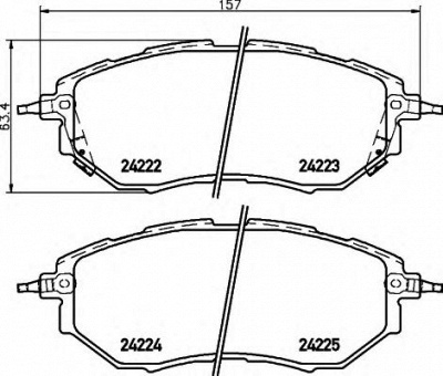 HELLA 8db355012031 -  Комплект тормозных колодок, дисковый тормоз