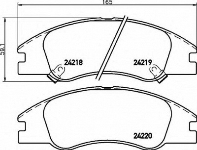 HELLA 8db355012041 -  Комплект тормозных колодок, дисковый тормоз