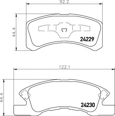 HELLA 8db355012051 -  Комплект тормозных колодок, дисковый тормоз