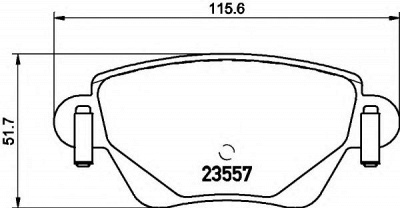HELLA 8db355012211 -  Комплект тормозных колодок, дисковый тормоз