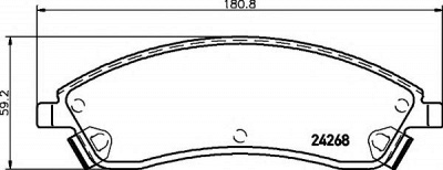 HELLA 8db355012221 -  Комплект тормозных колодок, дисковый тормоз