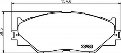 HELLA 8db355012241 -  Комплект тормозных колодок, дисковый тормоз