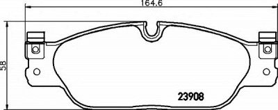 HELLA 8db355012251 -  Комплект тормозных колодок, дисковый тормоз